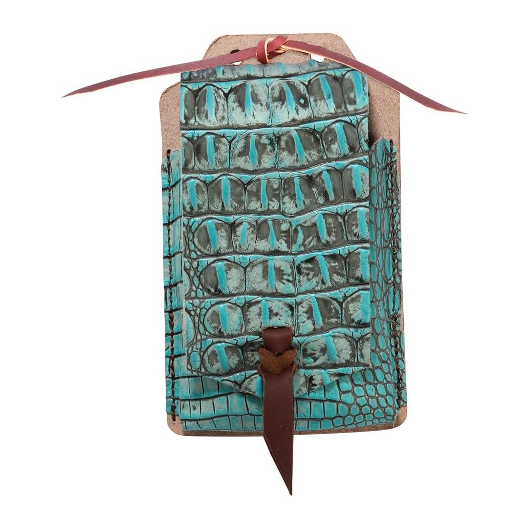 Professional's Choice Turquoise Gator Leather Cell Phone Case Turquoise
