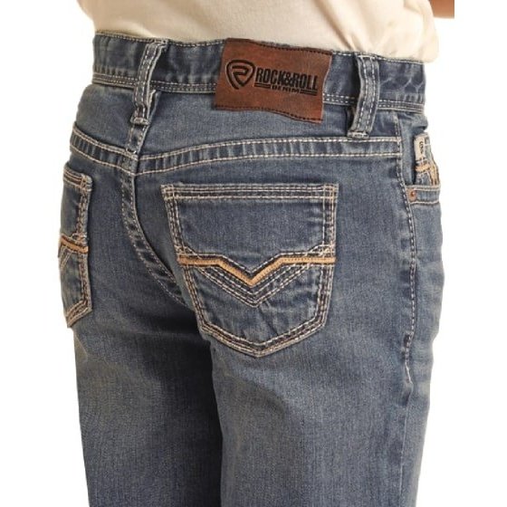 Rock & Roll Boy’s Jean Revolver Slim Fit Straight Leg Stretch