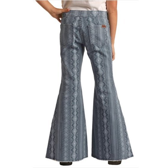 Rock & Roll Girl’s Jeans Bell Bottom Aztec- CLEARANCE