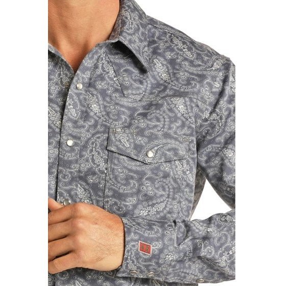 Rock & Roll Men’s Work Shirt FR Long Sleeve Snap