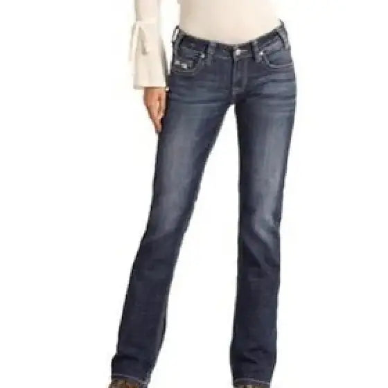 Rock & Roll Women’s Jeans Vintage Mid Rise Boot Cut