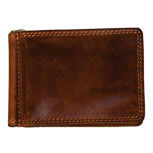 Rugged Earth Men’s Leather Money Clip Wallet Brown 990018 - Rugged Earth