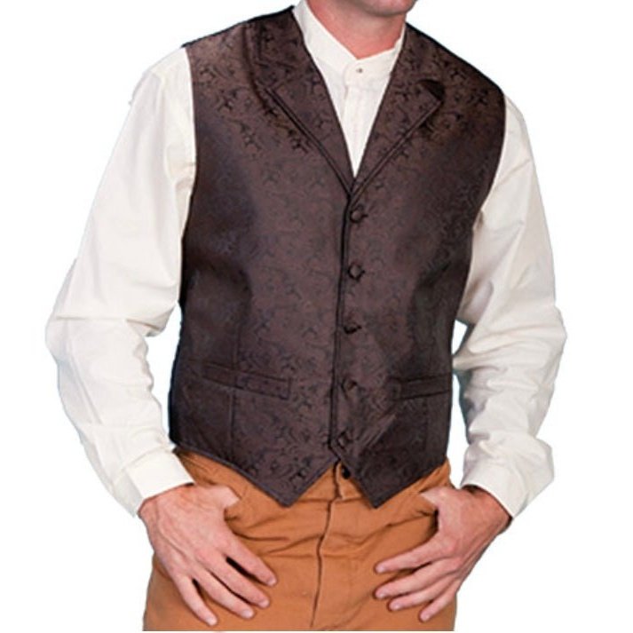 Scully Men's Vest Formal Wear Paisley Various Colours RW093