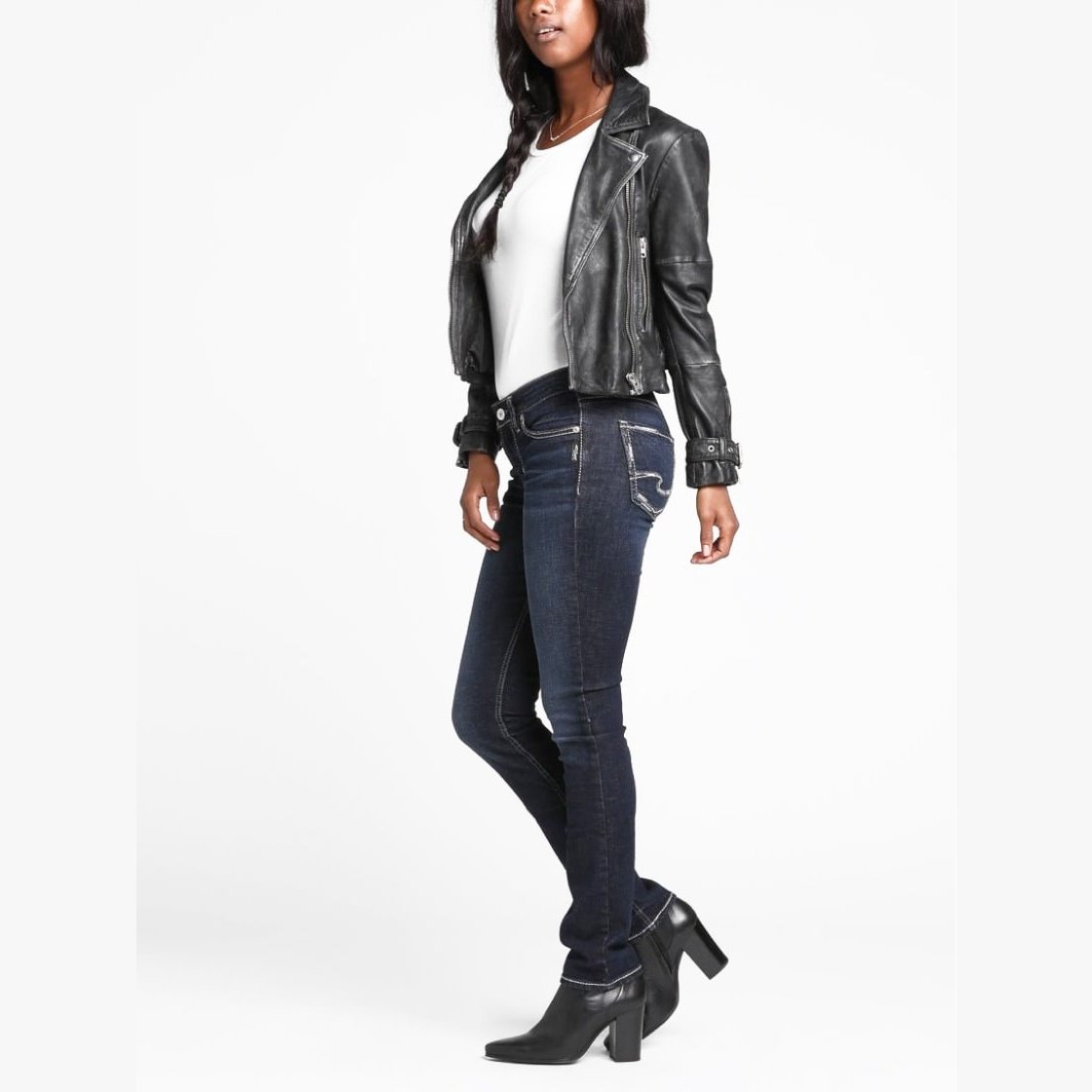 Silver Jeans Women's Elyse Curvy Relaxed Straight Leg Indigo -Clearance