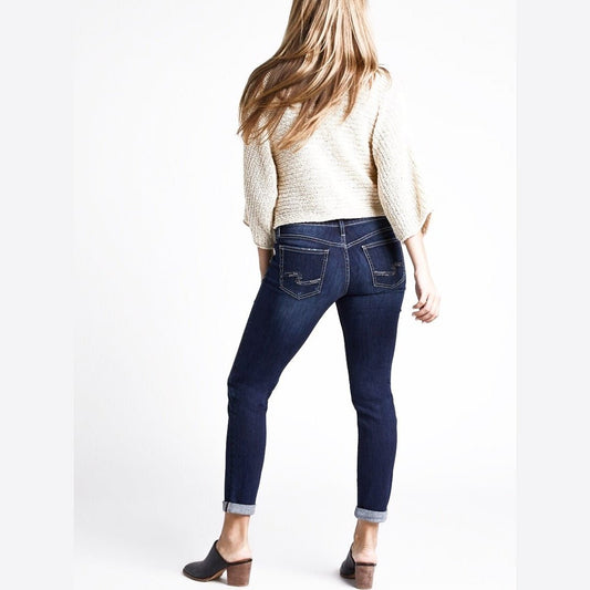 Silver Jeans Women’s Mid Rise Boyfriend Fit Slim Leg L27101SSX365 - Silver Jeans