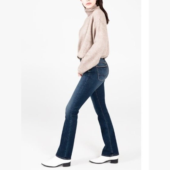 Silver Jeans Women's Suki Mid Rise Slim Fit Boot Cut Indigo