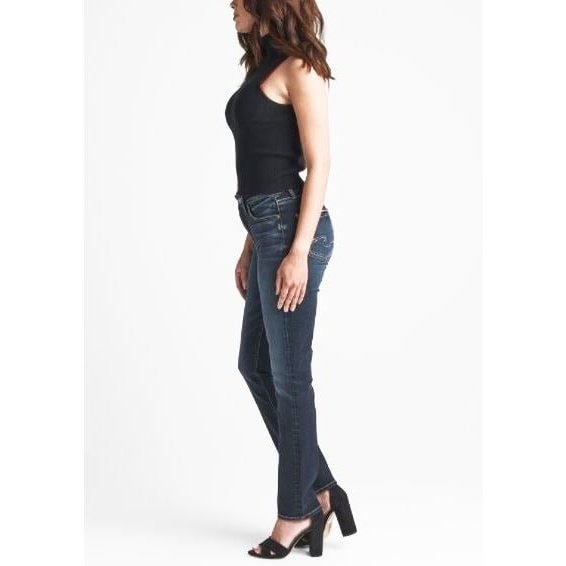 Silver Women's Jeans Avery Eco High Rise Straight Leg -Clearance