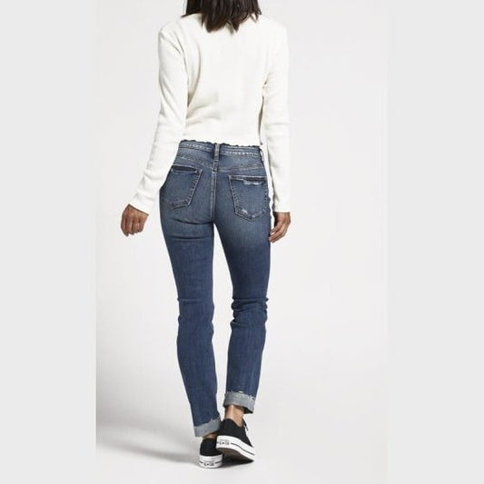 Silver Women’s Jeans Suki Slim Straight Leg L93455ECF311 - Silver
