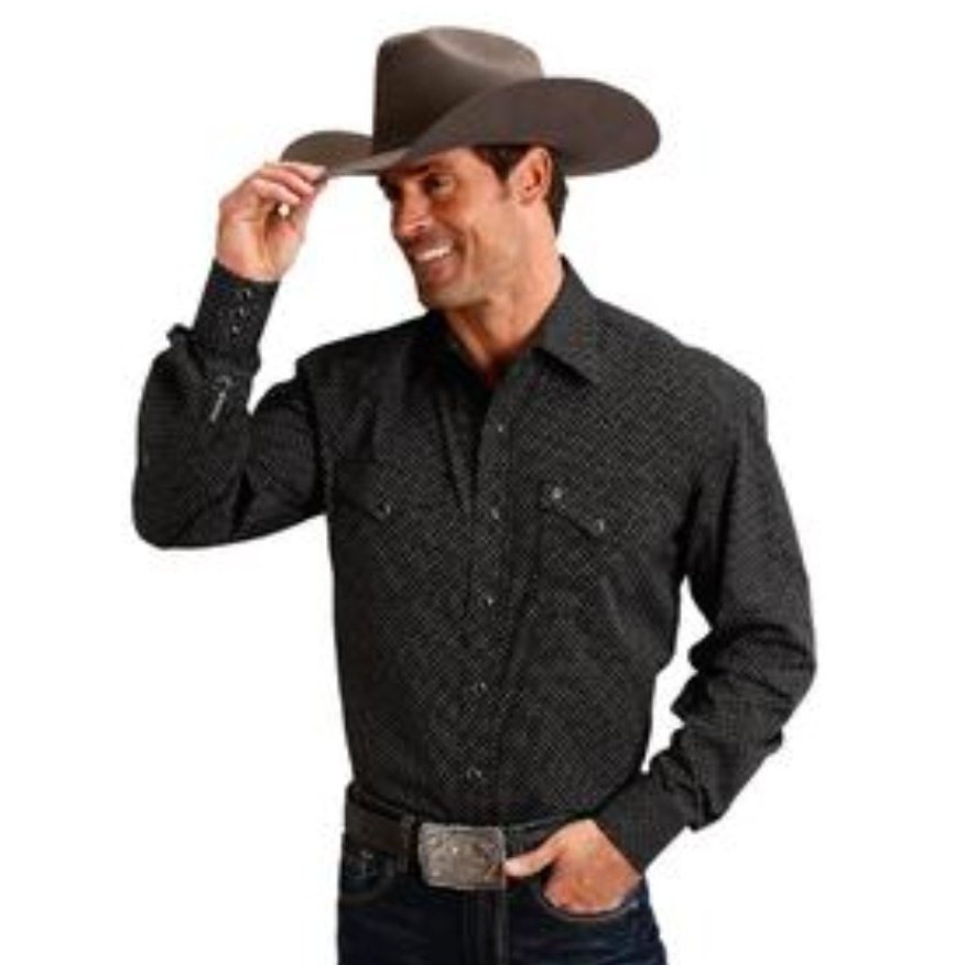 Stetson Men’s Shirt Western Long Sleeve Snaps