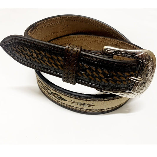 Men’s Twisted X Leather Belt With Inlay XIFB-100 - Twisted X