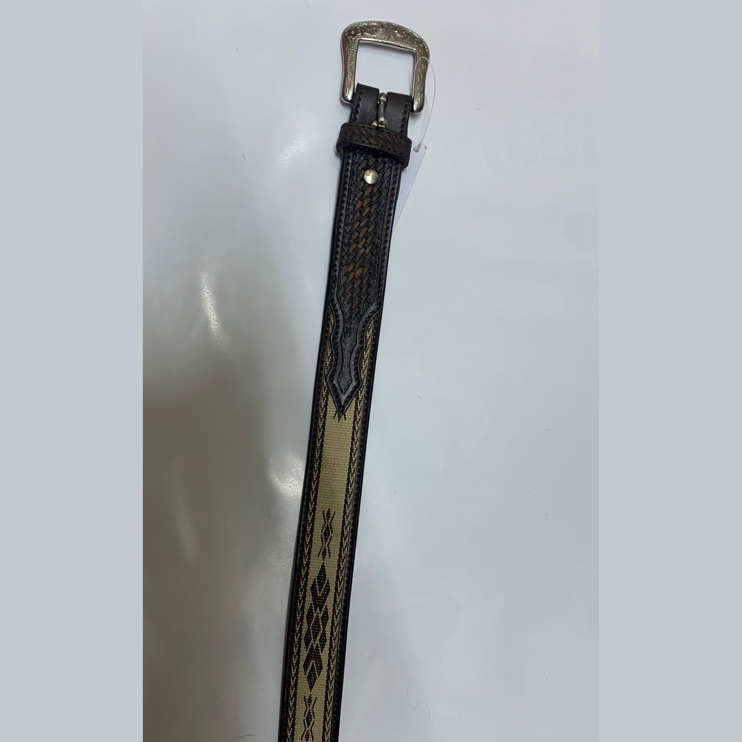 Twisted X Men’s Belt Leather Basket Stamp With Inlay