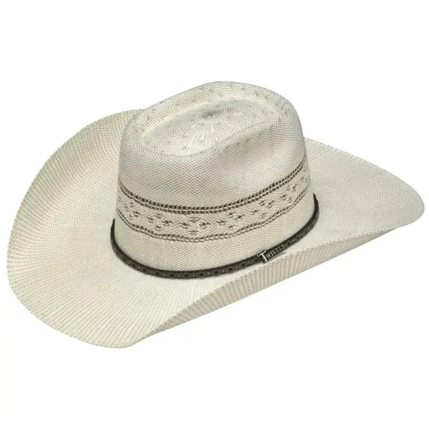 Twister Cowboy Hat Straw Bangora Brick Crown 4-5/8 T71666-7