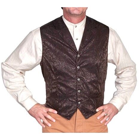 Wahmaker Frontier Clothing Men's Vest Silk Floral 535354 - Wahmaker Frontier Clothing