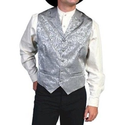 Wahmaker Frontier Clothing Men's Vest Silk Floral 535354 - Wahmaker Frontier Clothing