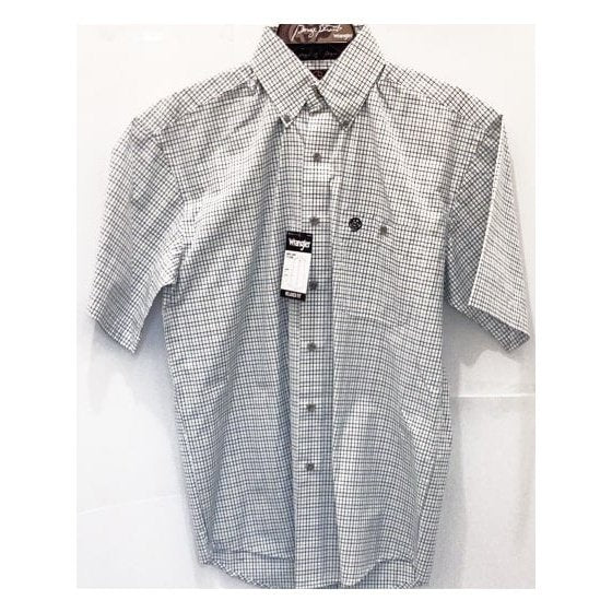 Wrangler Men's Shirt George Strait Button Up Short Sleeve Shirt