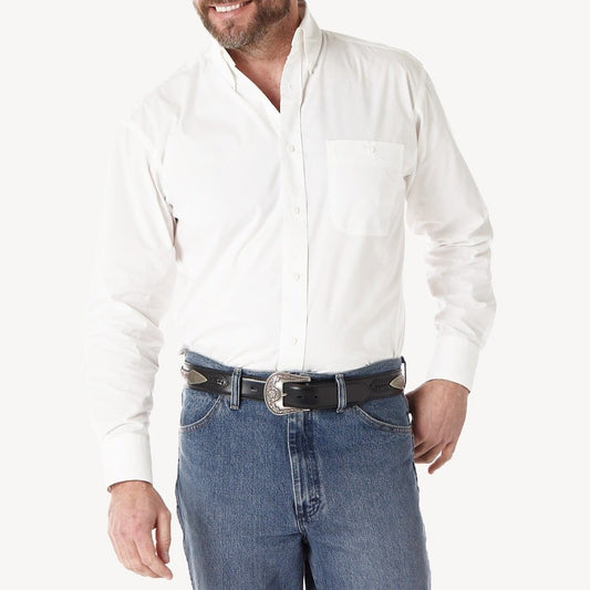 Wrangler Men's Shirt George Strait Long Sleeve Twill Button Down MGS268W - Wrangler