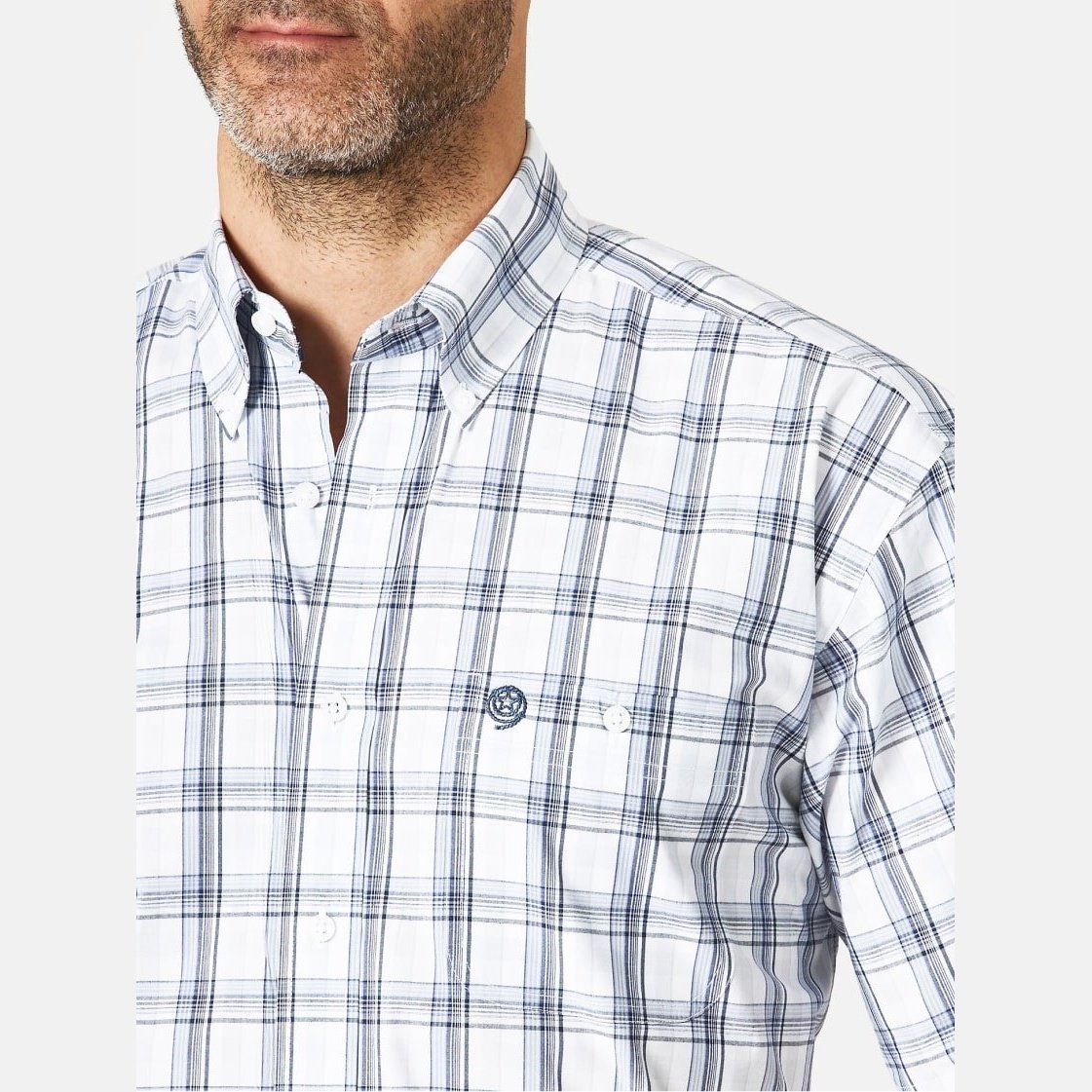 Wrangler Men's Shirt George Strait Short Sleeve Plaid