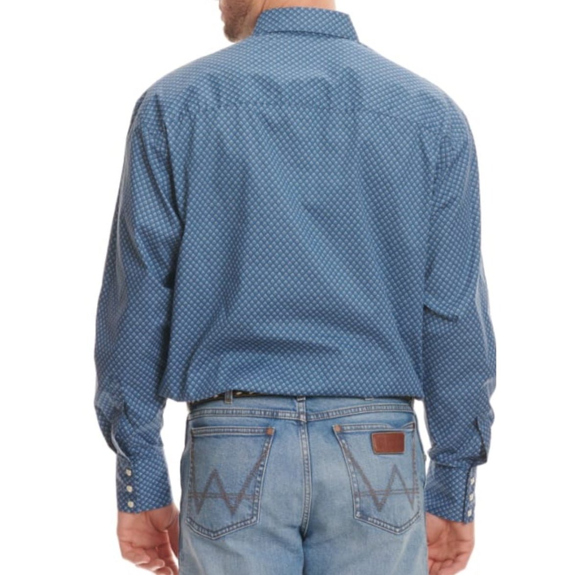 Wrangler Men’s Shirt Western George Straight Long Sleeve Snaps