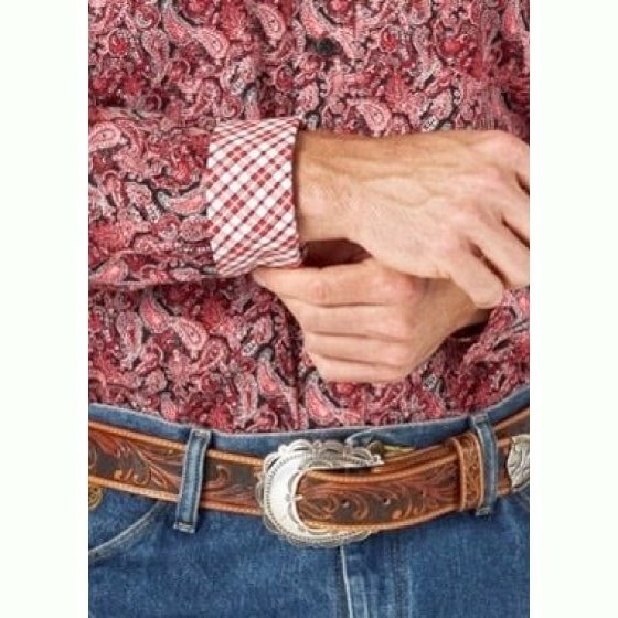 Wrangler Men’s Shirt Western George Strait Long Sleeve