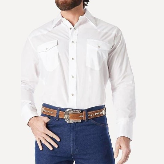 Wrangler Men’s Shirt Western Long Sleeve Snaps 71105WH - Wrangler
