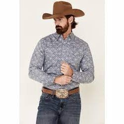Wrangler Men’s Shirt Retro Long Sleeve Snap MVR547B - Wrangler