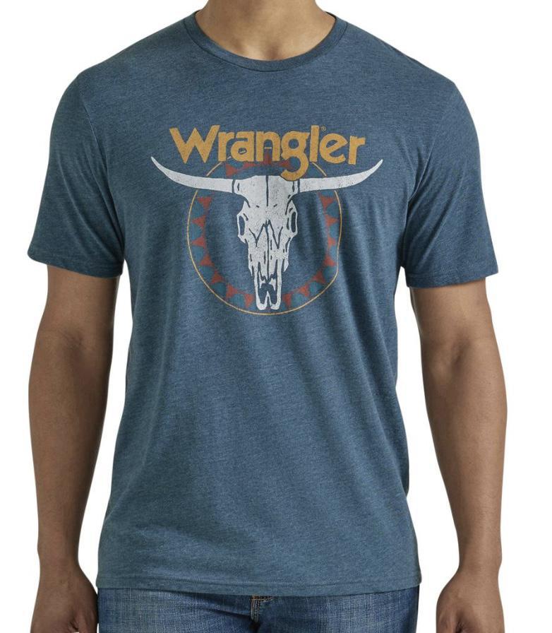 Wrangler Men's Short Sleeve Graphic T-Shirt In Midnight Navy