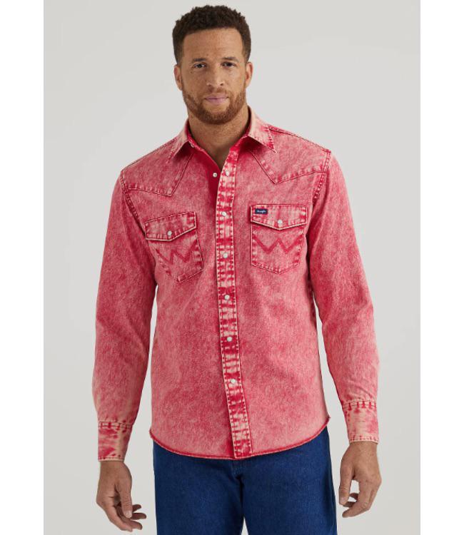 Wrangler Men's Vintage Inspired Western Snap Workshirt