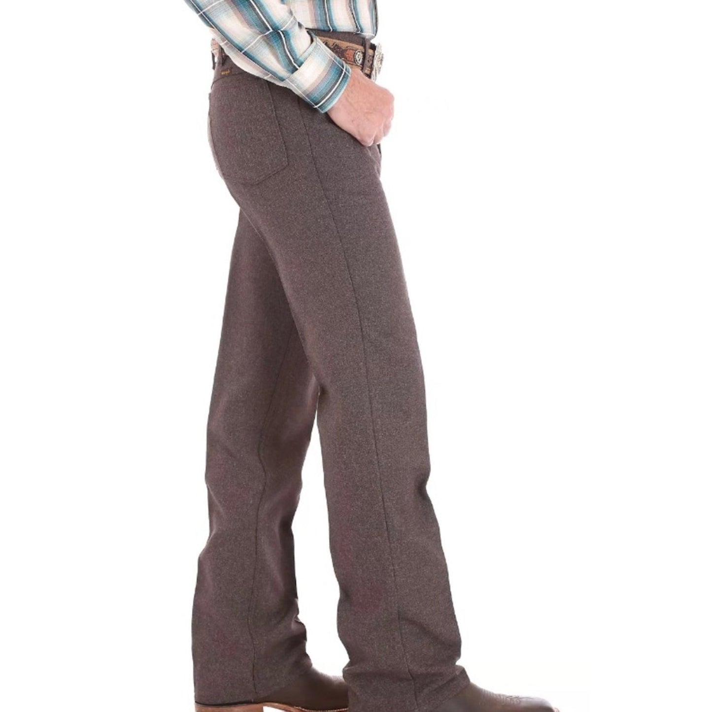 Wrangler Men’s Wrancher Dress Pants Heather Brown