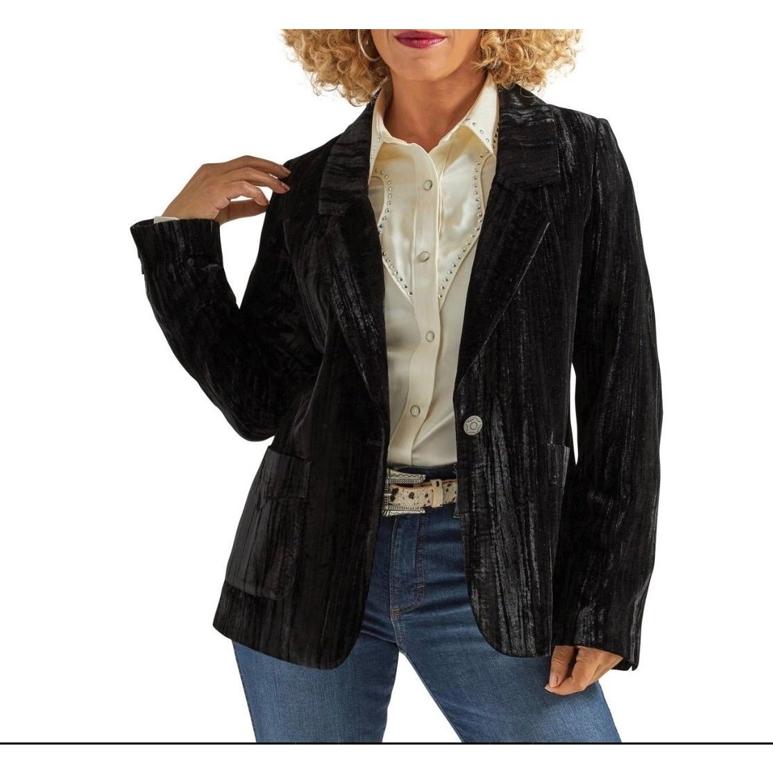Wrangler Women’s Retro Party Blazer In Black