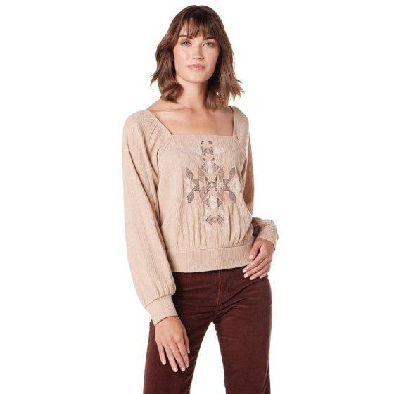 Wrangler Women’s Top Western Vintage Square Neck Top