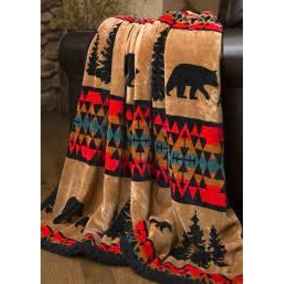 Carstens Sherpa Lined Plush Throw