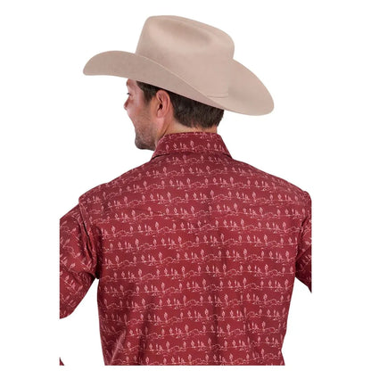 Roper Men's Long Sleeve Button Up Desert Stripe Print Shirt