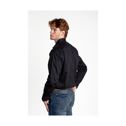 Roper Men's Solid Poplin Back Yoke Snap Shirt