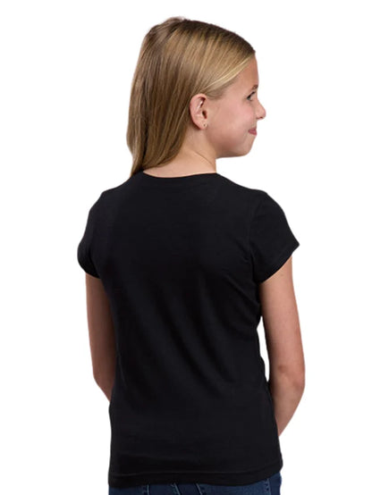 Roper Girl's Five Star Black Horse T-Shirt