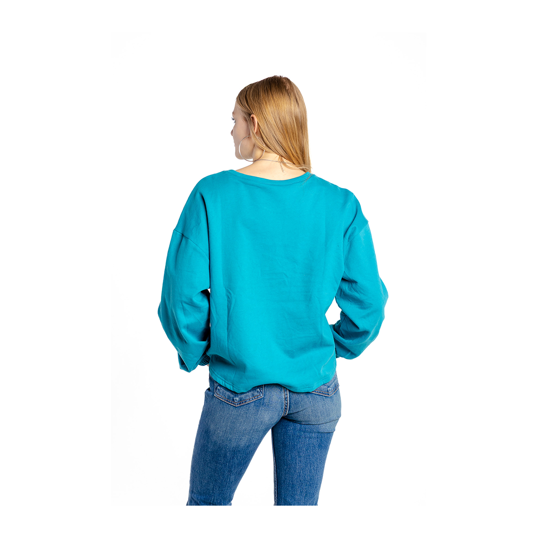 Roper Women's Cropped Pull Over Horse Print Front Panel