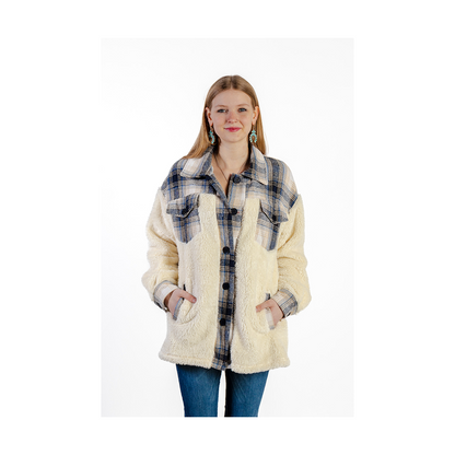 Roper Women's Shirt Jacket Plaid/ Sherpa