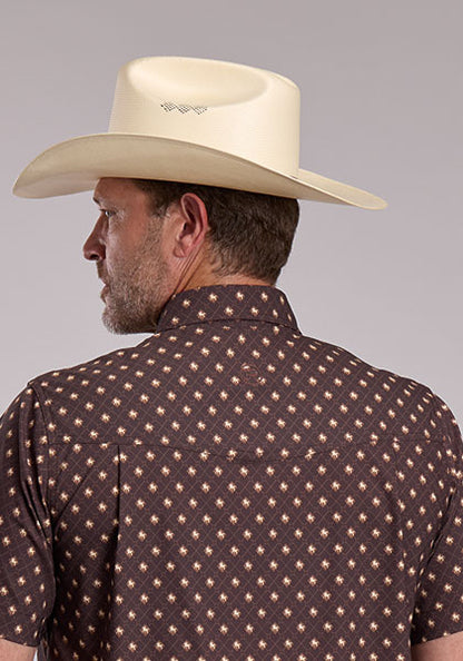 Roper Men's Short Sleeve Stretch Woven Shirt weis-western-wear