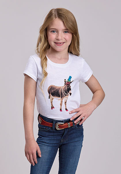 Roper Girl's Slub Jersey Knit Short Sleeve Tee weis-western-wear