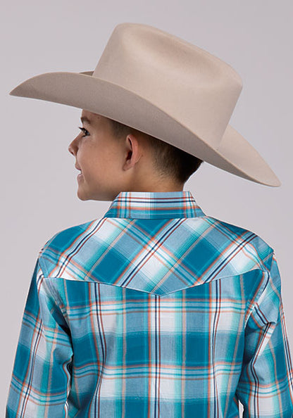 Roper Boy's Plaid Long Sleeve Snap Shirt weis-western-wear