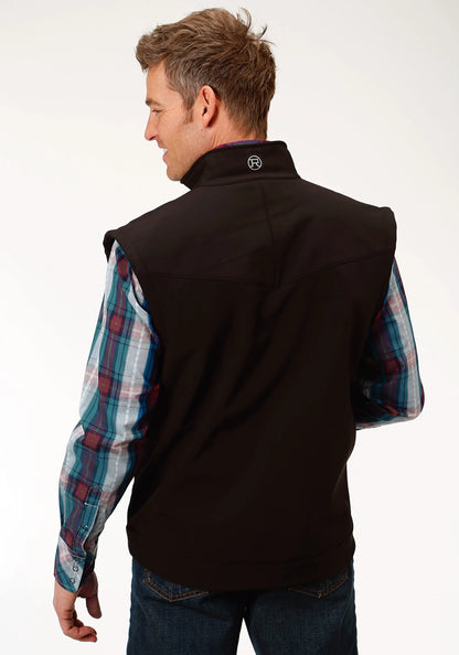 Roper Men's Outerwear Vest Black w/ Black Fleece