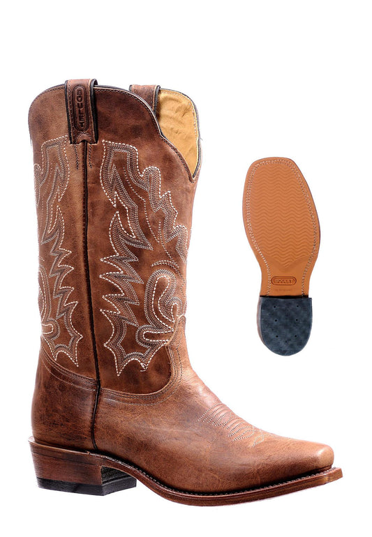 Boulet Men's Cowboy Boots 14" Cowhide Cowboy Heel Cutter Toe