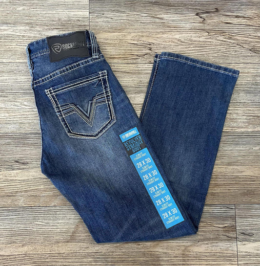 Rock and Roll Men's Revolver Straight Bootcut Jeans