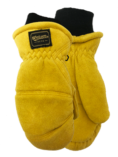 Watson Gloves Crazy Colts Spilt Deer Sherpa Lining Mitts Kids weis-western-wear