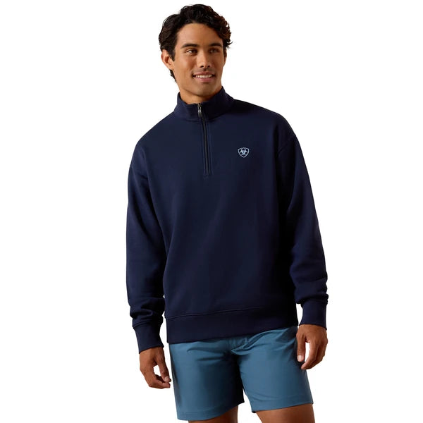 Ariat Men's 1/4 Zip Sweatshirt In Navy