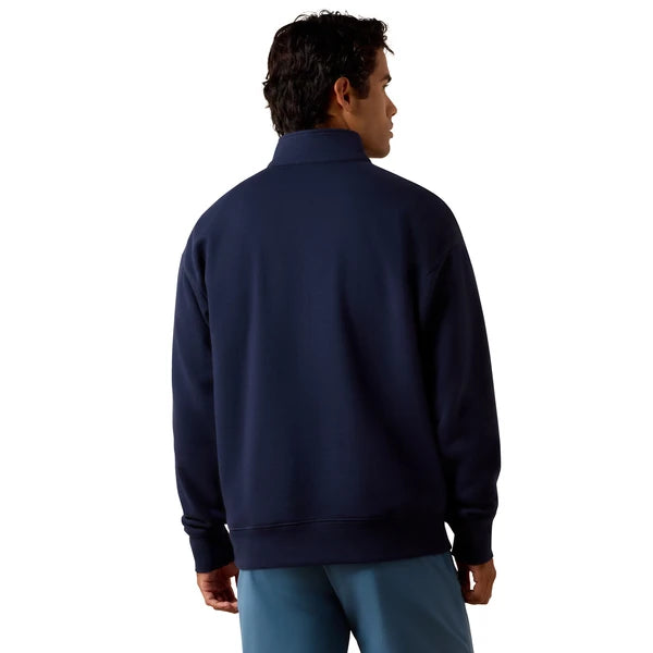 Ariat Men's 1/4 Zip Sweatshirt In Navy