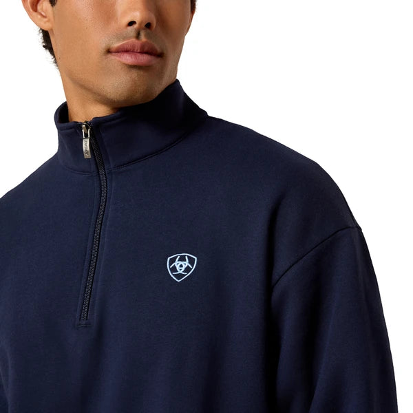 Ariat Men's 1/4 Zip Sweatshirt In Navy