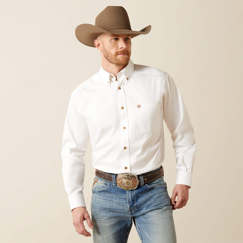 Ariat Men's Solid Twill Classic Fit Shirt weis-western-wear