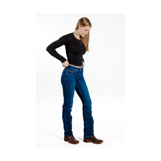 Ariat Women's R.E.A.L Perfect Rise Abby Straight Leg Jean
