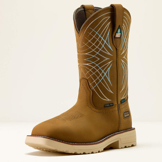 Ariat Women's CSA Activator Waterproof Wide Square Toe Work Boot weis-western-wear