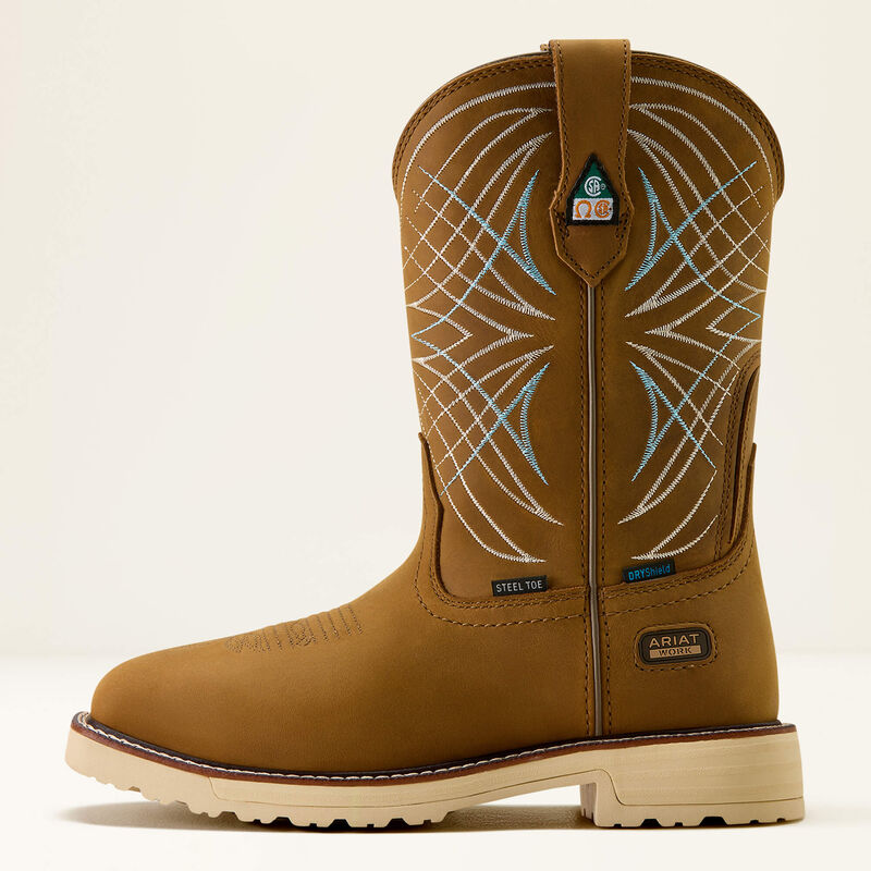 Ariat Women's CSA Activator Waterproof Wide Square Toe Work Boot weis-western-wear